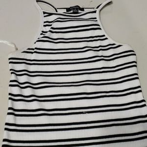 White and black striped tank top